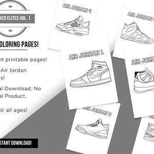 Air Jordan 4 Retro Pagina da colorare | Etsy Italia