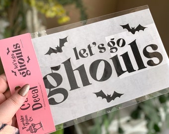 Let's Go Ghouls, Car Accessories, Car Decal Sticker, Car Stickers, Gothic Car Accessories, Gothic Car Stickers, Goth Car Decal