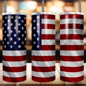 Ontwerp beker met Amerikaanse vlag, 20oz magere beker wrap, bekersjabloon, digitale png-download, ideaal voor sublimatie of wraps, VS