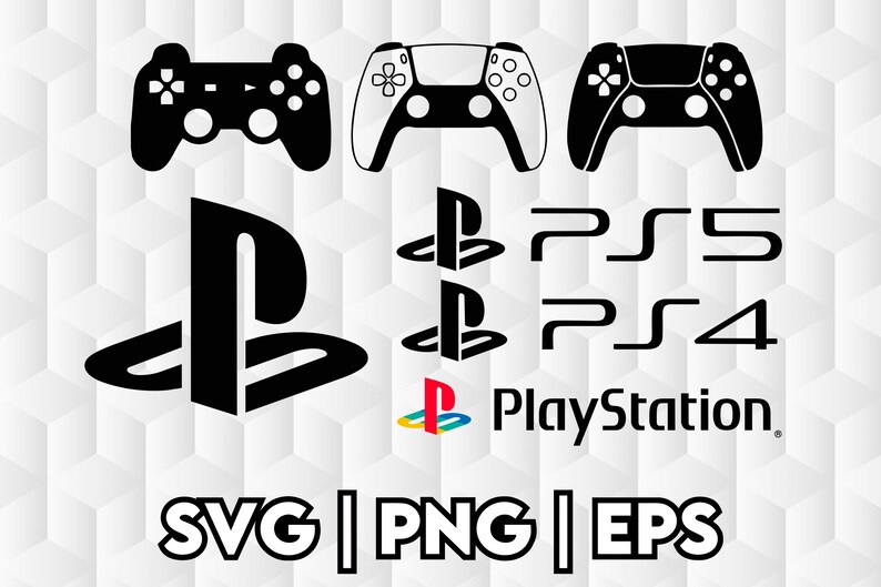 Console Controller Svg File Set PS5 Svg PS4 Stickers Etsy UK