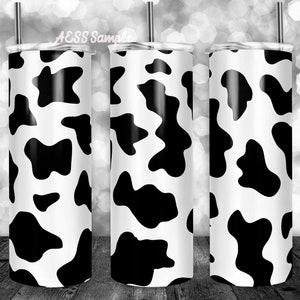 Cow Print Tumbler Design  | Straight Design | Great for 20oz tumblers | Great for Sublimation or Tumbler Wraps