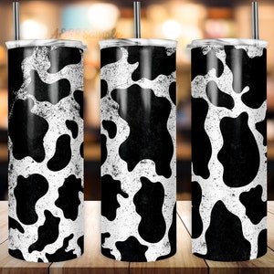 Cow Pattern Tumbler Design – 20oz Skinny Sublimation PNG Wrap