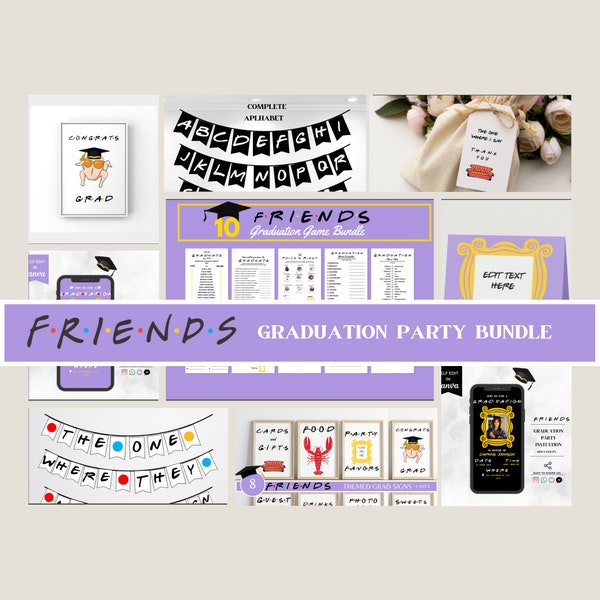 Friends Grad Ball Friends Theme Graduation Party - Etsy