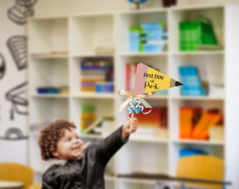 First Day of School Photo Prop Pennant, Pre-K - 12th Grade (Printable PDF)