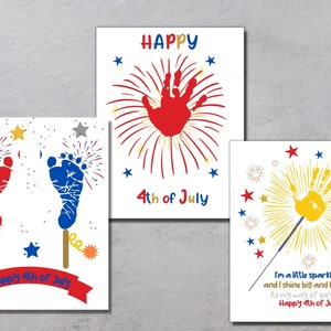 Independence Day handprint art, bundle, My First 4th of July, Preschool Crafts for Baby, Kids Toddler, 4th of July, Instant Download  DIY