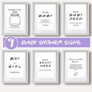 Friends Baby Shower Signs , Friends Themed Baby Shower Set, Baby Shower Game Printable, Friends Themed Decor, Baby Shower Signs