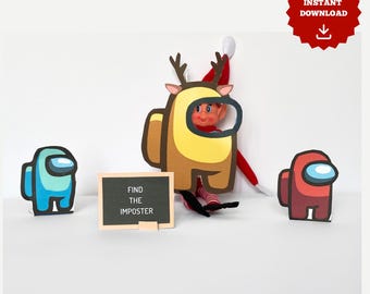 Printable Elf Among Us Props, Christmas Elf Accessories (Instant Download)