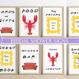Friends Bridal Shower Signs , Friends Themed Bridal Shower Set, Bachelorette Signs, Friends Decor, Hen Party, Friends Themed Shower