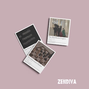 The Inheritance Games Inspired Digital Polaroids 3 Pack, Book Lover gift, Booktok
