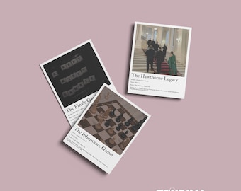 The Inheritance Games inspirierte digitale Polaroids 3er Pack, Buchliebhaber Geschenk, Booktok, inoffizielle Fankunst