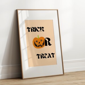 Trick or Treat Digital Print, Halloween Printable Art