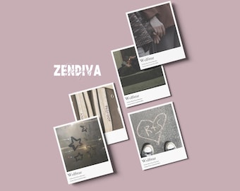 Wolfstar Inspired Digital Polaroids 5 Pack, The Marauders Gift Idea, Wizarding World Themed, Unofficial Fan Art