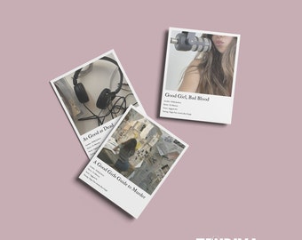 Agggtm Inspired Digital Polaroids 3 Pack, Book Lover gift, Booktok, Unofficial Fan Art