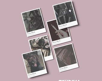 Paquete de 6 fotos Polaroid digitales inspiradas en Sirius Black, idea de regalo para los Merodeadores, temática del Mundo Mágico, fan art no oficial.