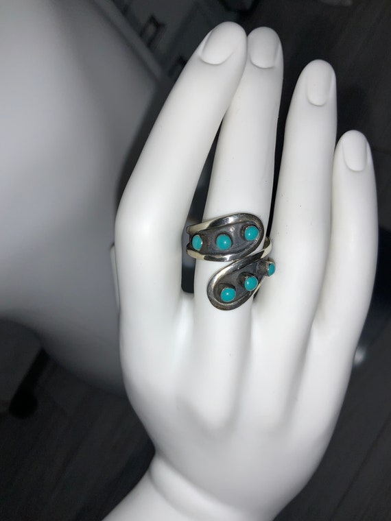 Beautiful southwestern sterling silver and turquo… - image 1