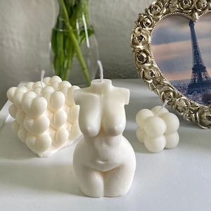 Curvy Goddess Candle, 100% Natural Soy Wax, Decorative candles, Minimalist decor
