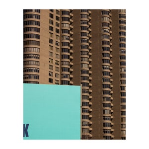 Minimalist Cityscape - Building and Billboard
