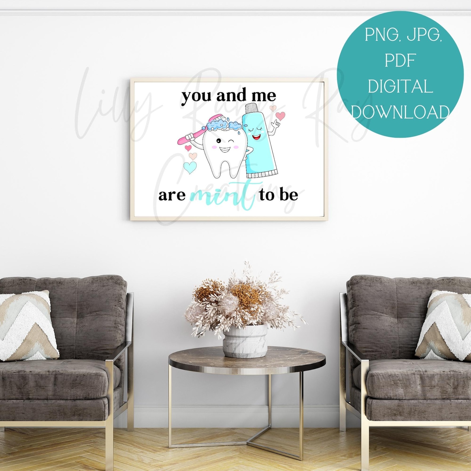 We Are MINT to Be Dental Dental Office Décor Instant Etsy