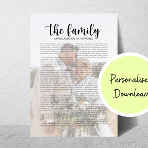 Custom Family Proclamation Art: Personalized LDS Gift (Digital Download)