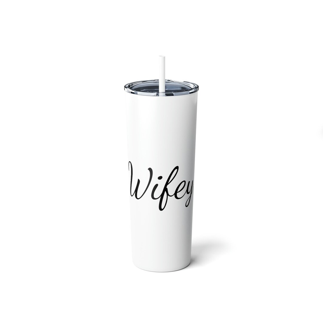 Love You Beary Much Skinny Tumbler With Metal Straw