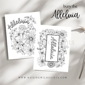 Alleluia Coloring Page | Bury the Alleluia Activity | Catholic Homeschool Printables