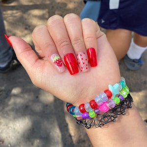 Strawberry Press on Nails