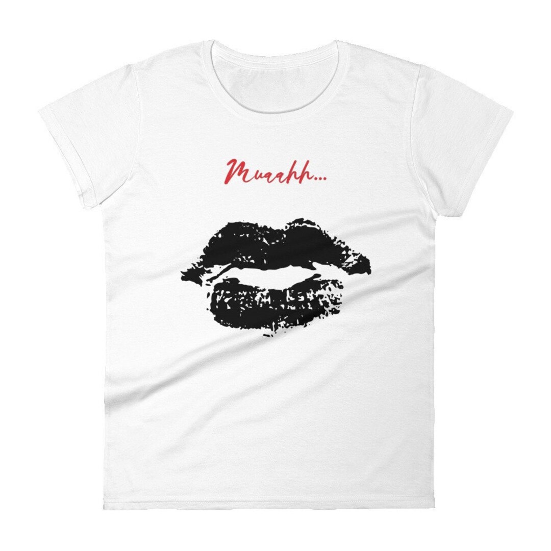 Kiss Shirt, Shirt With Lips Sexy T Shirt Gift for Friend Bridal Shower