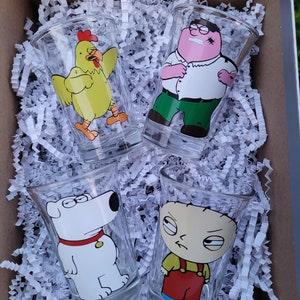 Family Guy Borrelglasset: handgemaakt verzamelcadeau