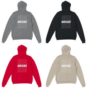 Bricks Unisex hoodies for all ages. Brick building lovers&gt; FREE SHIPPING