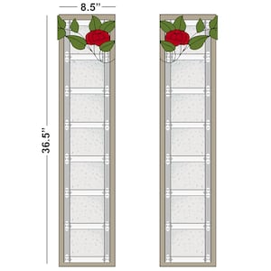 Customer Stained Glass Door Sidelight by SCW Glassworks, Blooming Flower After the Rain