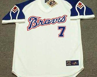 CHIPPER JONES  Atlanta Braves 1995 Home Majestic Throwback Baseball Jersey