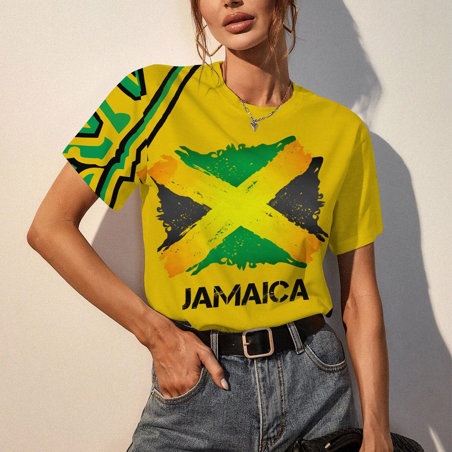 Jamaica Vintage Flag 3D T-shirt