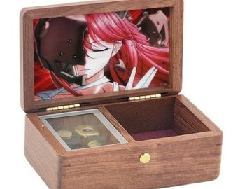 18-Noten Custom Tune | Nussbaum Rechteck Schmuck Spieluhr | Elfen Lied - Lilium Hand Made Personalisierte Gravur & Bild Spieluhr