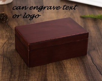 18-Note Custom Tune Red Wood MirrorWind-up  Music Box | Custom Engraving| 70 Tunes  Hand Made Personalized Music Box