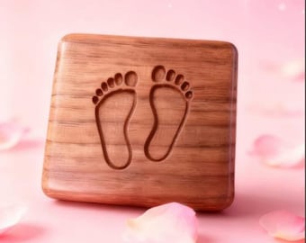 Custom Engraved Walnut Wood Little Feet  Music Box: 18-Note| 100 Tunes |