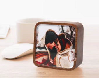 Anniversary gifts Photo Frame Music Box with your own photo | Custom Engraving |  70 Tunes | Hand Made Personalized Music Notes Music Box