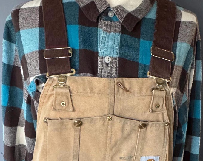 Carhartt Double Knee Duck Overalls Men's W34 Vintage unknown gray type Vintage Second Hand