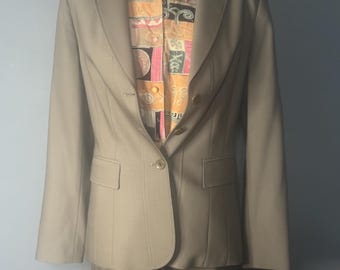 Vintage 90s Talbots Wool Blazer Pants Suit | Made in Italy | Size 6/8