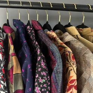 Vintage Women’s Button Down Shirts | 80s 90s Patterned Blouses | Retro Small-Large Long Sleeve Tops| Polyester| Silk| You Pick Vintage