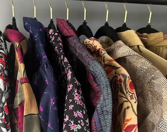 Vintage Women's Patterned Button Down Shirts| 80s/90s Retro Blouses| Small-Large Long Sleeve