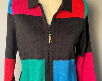 vintage ブラック ニット トップス 80s 90s 入手困難】 80s90sヴィンテージ フィッチェ FICCE 総柄 ニット