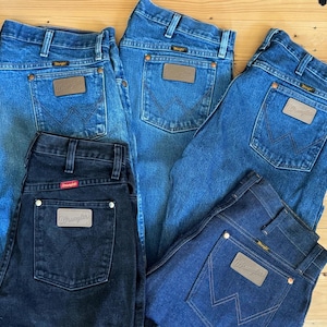 Vintage Wrangler Cowboy Cut Jeans| 80s 90s High Rise Western Denim| Men's & Women's Sizes image 1