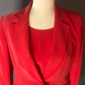 Vintage Due Per Due 100% Silk 3-Piece Suit Set - Blazer, Pants & Tank Top, Size 8P | Perfect for Wedding Attire or Work Wear