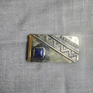German silver Navajo style money clip