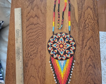 Beaded Medallion Necklace