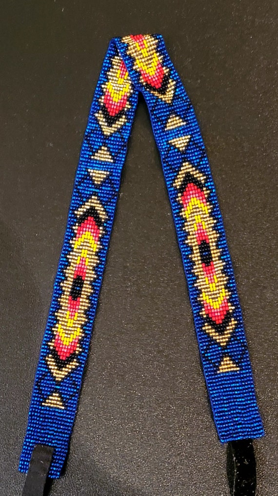 Wide Loom Beaded Hat Band Etsy