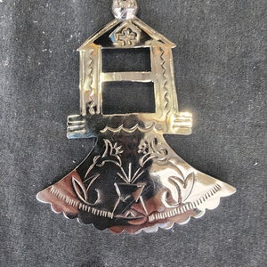 German silver Scarf slide