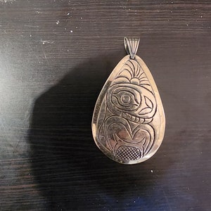 Northwest Coast Design Pendant- German Silver