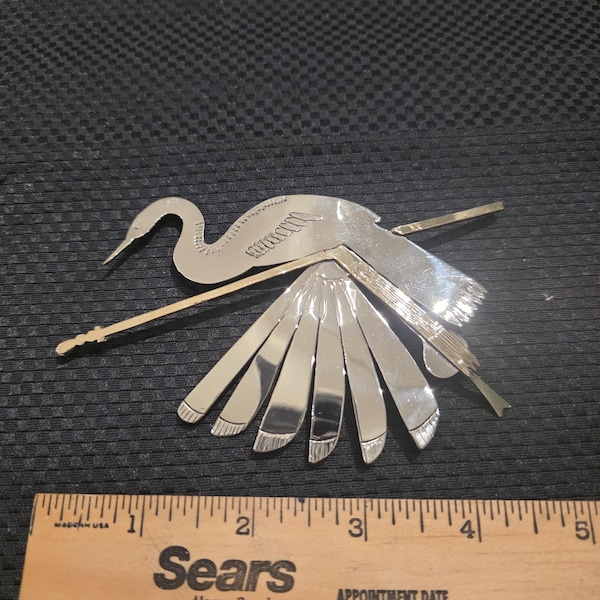 German Silver Waterbird Pin