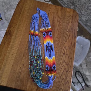 Loom Beaded Necklace with a Waterbird design